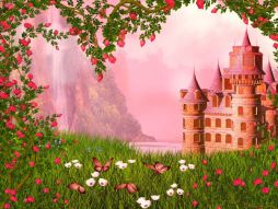 Фреска Сказочный замок в цвету