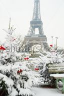 Фотообои Эйфелевая башня зимой