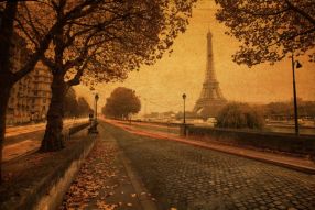 Фотообои Париж, состаренное фото
