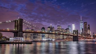 Фреска Бруклинский мост под вечерним небом