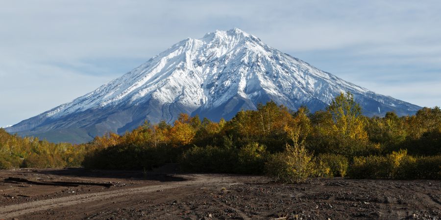 Фреска панорама вулкана