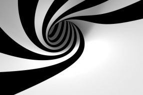 Фотообои Черно-белая спираль