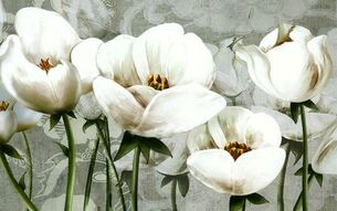 Фотообои Нарисованные тюльпаны