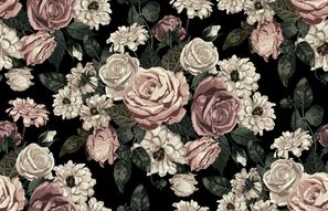 Фреска Винтажные цветы